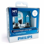  Philips Crystal Vision Галогенная автомобильная лампа Philips H1 (2шт.)